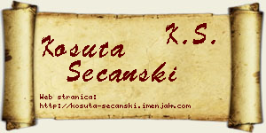 Košuta Sečanski vizit kartica
